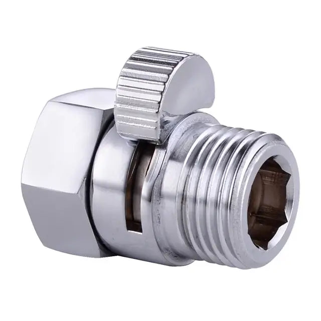 Ciencia 3 Way Diverter Valve Brass Shut Off Valve 3/8-12/17 T Adapter for Toilet Water Line - 13