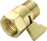 Water Flow Control Valve Brass G1/2 shower Flow Restrictor Adjustable Water Volume for HandHeld Shower Head Shut Off Valve