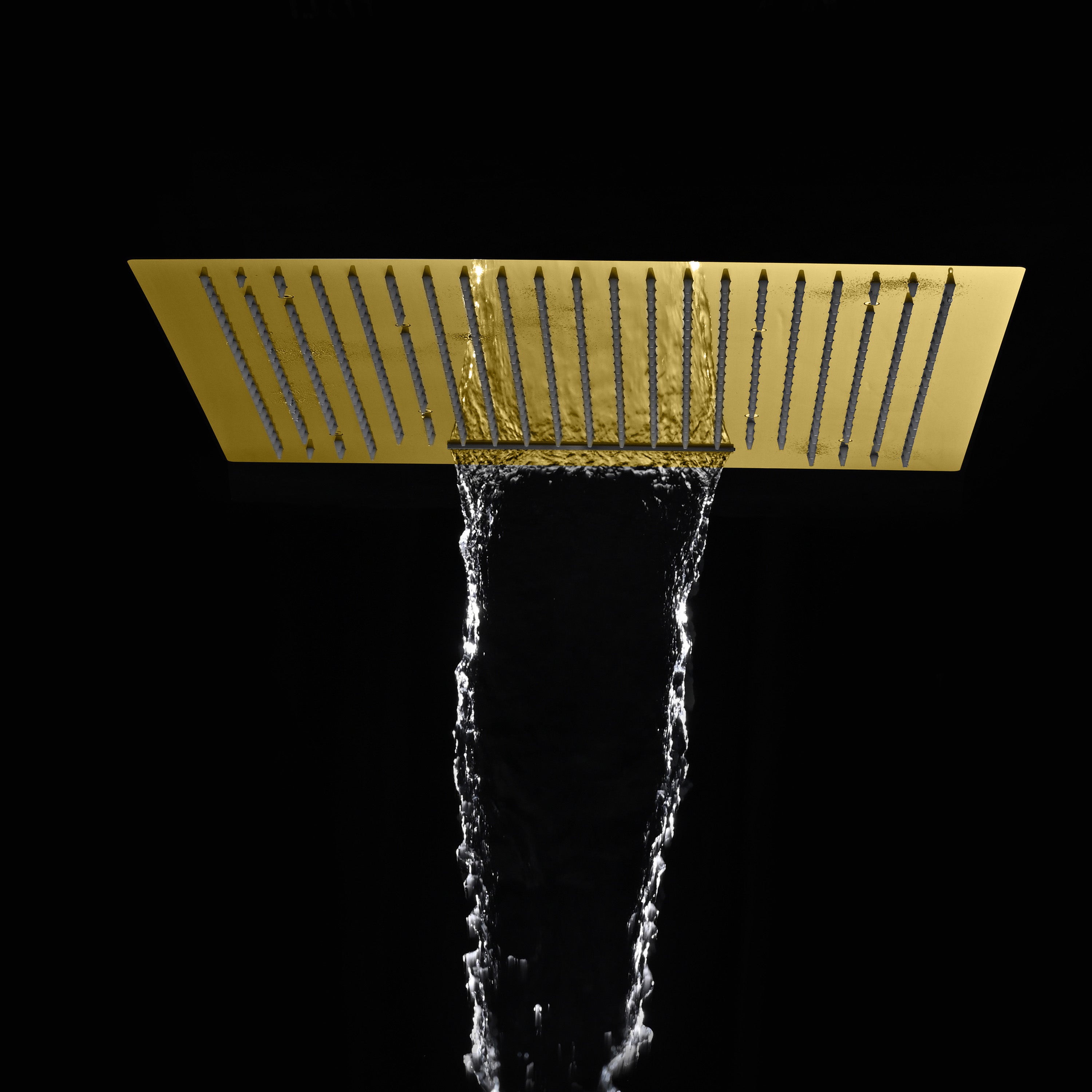 24 inch flush mount rainfall waterfall two function shower head ...