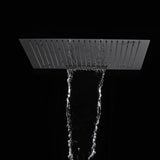 24 inch flush mount rainfall waterfall two function shower head