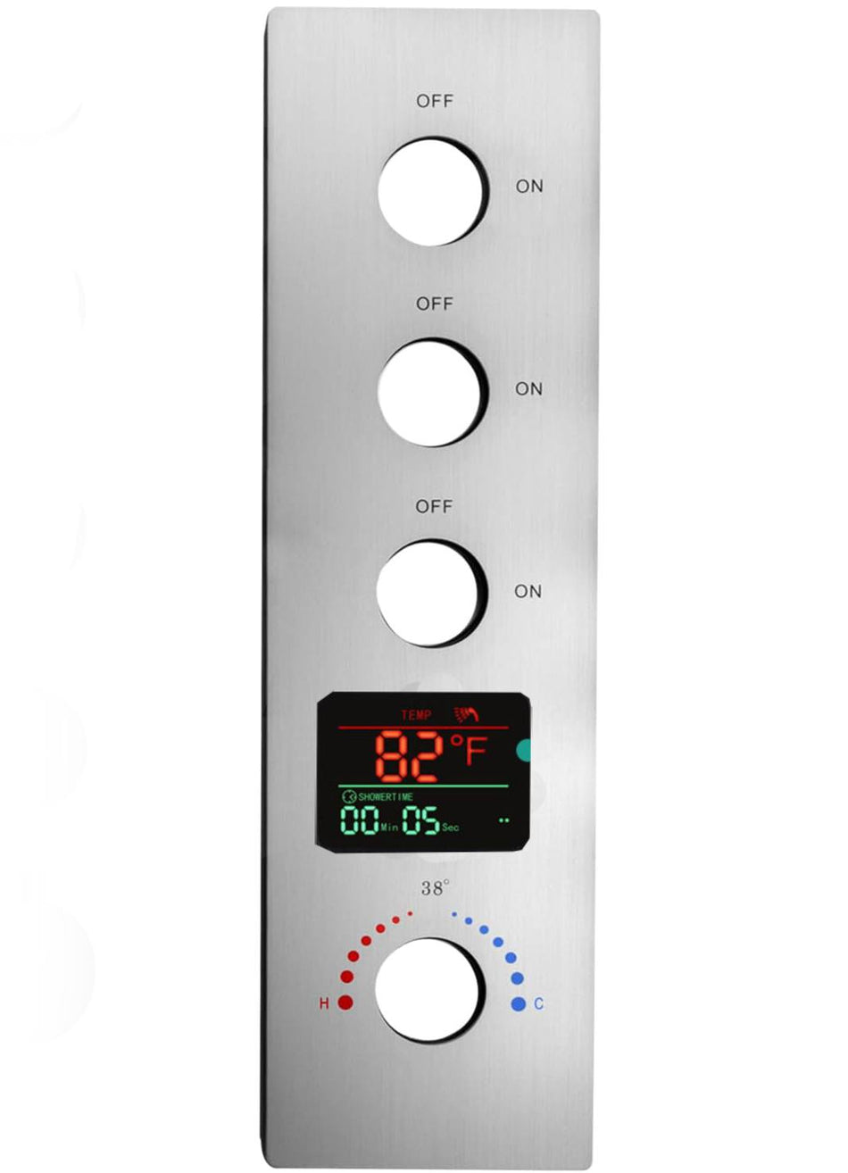 3 way digital thermostatic rough in valve with trim