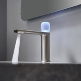 Lumina crystal Single Handle Single Hole Bathroom Sink Faucet with Pop up drain overflow