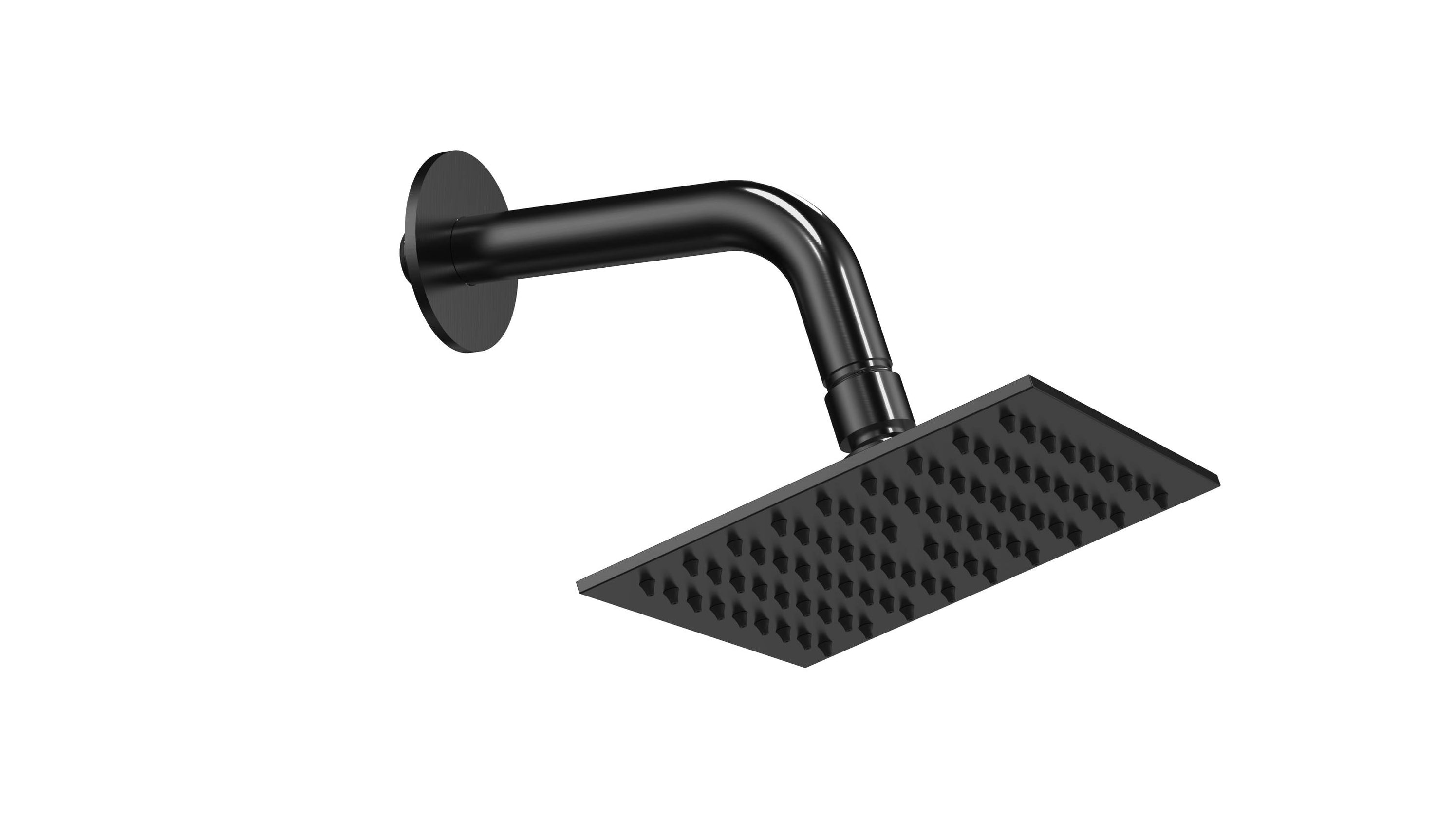 20-Inch or 24-Inch Matte Black Flush or Ceiling Mount Rainfall Waterfa ...