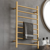 21-5/8"W x 31-1/2 "H 120 V Plug-In Stainless Steel Towel Warmer with temperature Display and 8 Bars