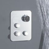Chrome or rose gold 3-Way Thermostatic valve with trim and each function work at the same time and seperately