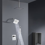 6" Regular Shower Head with Top Rainfall Shower Head - 3-Way Digital Thermostatic System