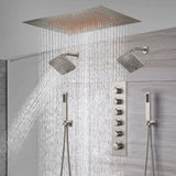 20-Inch Flush Mount Rainfall Shower System: Complete with 5-Way Thermostatic Valve  and Dual Regular Heads