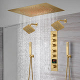 20-Inch Flush Mount Rainfall Shower System: Complete with 5-Way Thermostatic Valve  and Dual Regular Heads