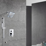 Two-Function Wall-Mounted  Shower System: Regular Shower Head with High Water Pressure