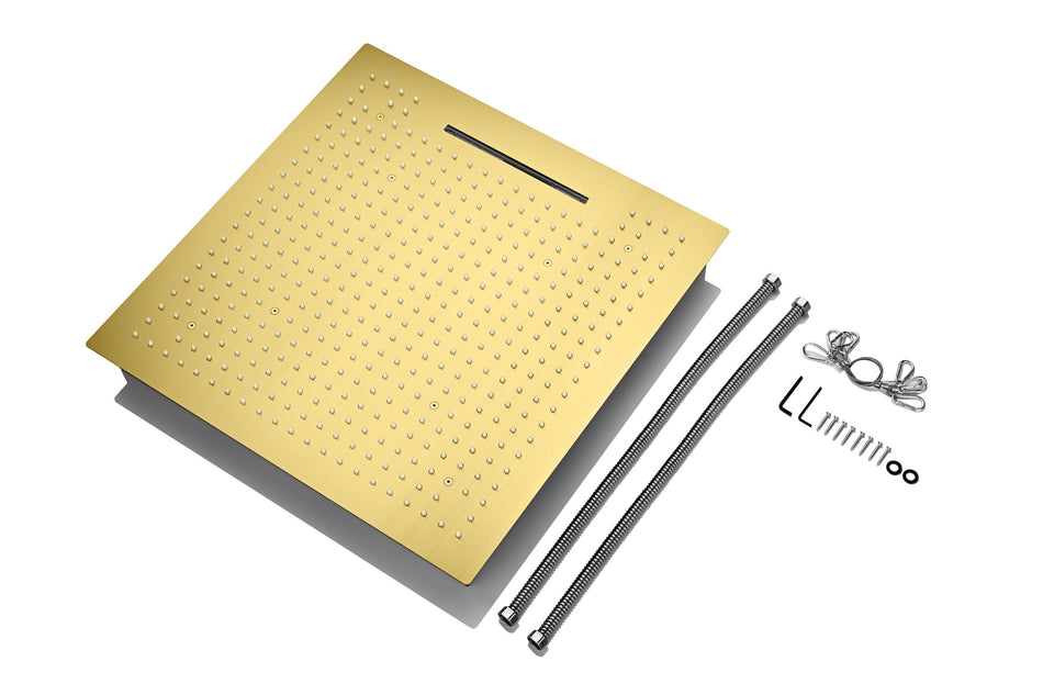 24 inch flush mount rainfall waterfall two function shower head