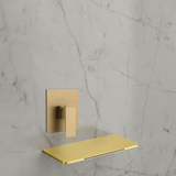 Waterfall Wall-mount pressure balance Bath Tub Filler Faucet Brushed Gold