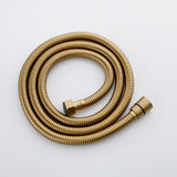 Brushed Gold Brass Handheld Shower Sprayer: Complete with Hose and Holder for a Stylish and Functional Shower Upgrade