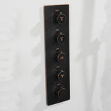 4  way thermostatic  rough in valve with trim,5 finishing colors available