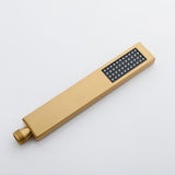 Brushed Gold Brass Handheld Shower Sprayer: Complete with Hose and Holder for a Stylish and Functional Shower Upgrade