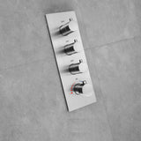 3 way or 4-Way Thermostatic Rough-In Valve with Trim, available in Matte Black, Brushed Nickel, Chrome, and Brushed Gold