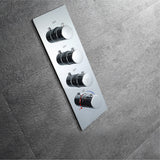 3 way or 4-Way Thermostatic Rough-In Valve with Trim, available in Matte Black, Brushed Nickel, Chrome, and Brushed Gold