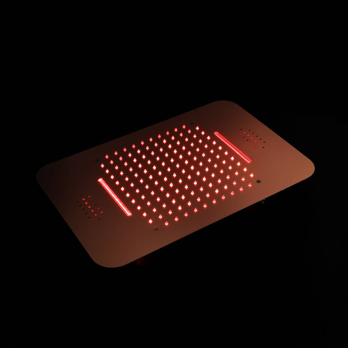 Rose Gold Music 64 LED 4-Way Thermostatic Shower System | Flushed In 23X 15-Inch Shower Head | Functions Operate Together and Separately - wonderland shower inc