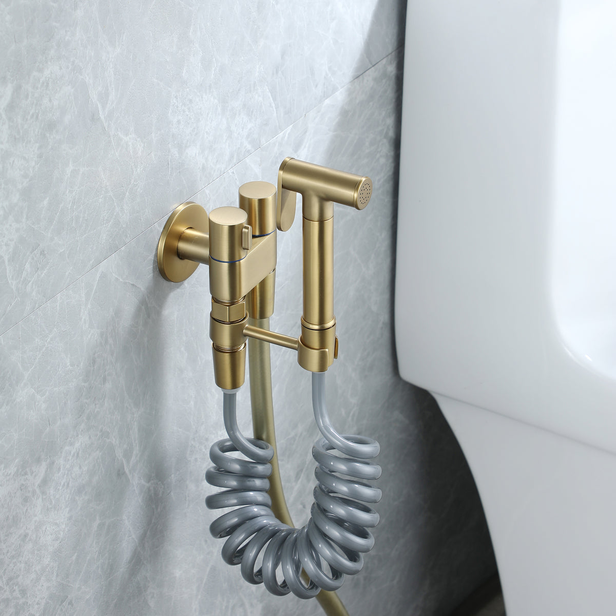 Zwart & Chroom Toilet Bidet Sproeier Kit. Metalen Wandgemonteerde Handheld Bidet Kraanset 3 Meter Doucheslang 3M Chroom Zwart & Chroom Toilet Bidet Sproeier Kit. Metalen Wandgemonteerde Handheld Bidet Kraanset 3 Meter Doucheslang 3M Chroom