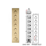 6 way Digital display or non-digital display thermostatic  rough in valve with trim
