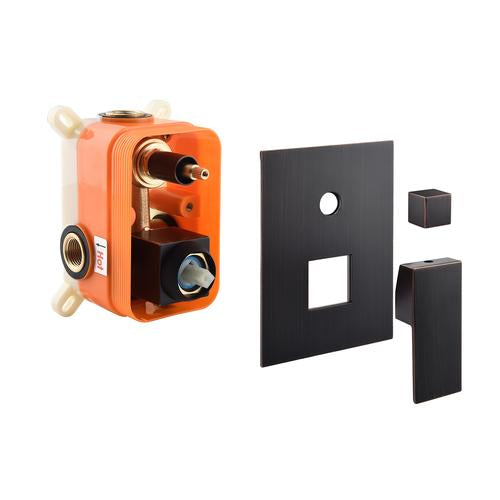 2 way oil rubbered brone rough in valve with trim - wonderland shower inc