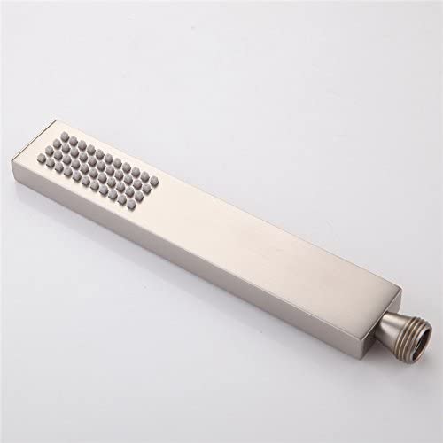 Brushed Nickel Brass Handheld Shower Sprayer: Complete with Brass Shower Holder and Hose for a Stylish and Functional Upgrade - wonderland shower inc