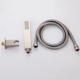 Brushed Nickel Brass Handheld Shower Sprayer: Complete with Brass Shower Holder and Hose for a Stylish and Functional Upgrade - wonderland shower inc