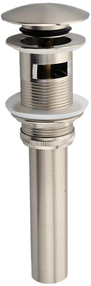 Widespread Brushed Nickel Waterfall Two Handles 3-Hole Bathroom Sink Faucet with Pop-Up Overflow Brass Drain - wonderland shower inc