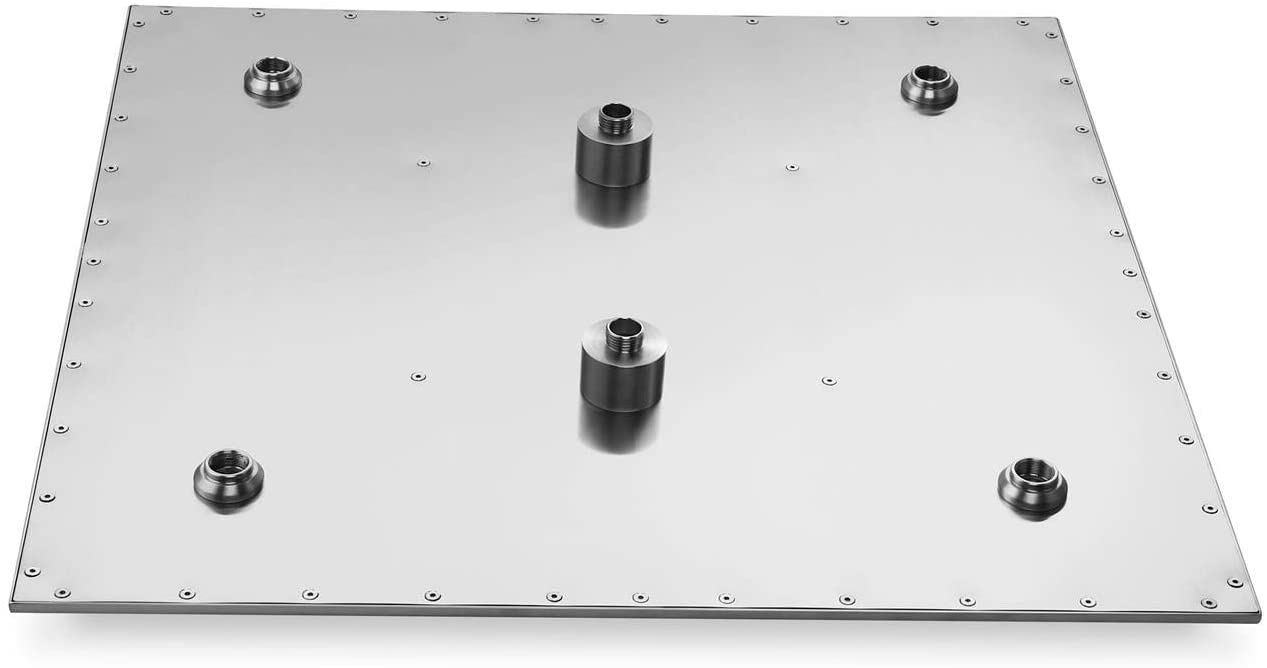 24inch LED Rain Shower Chrome Ceiling Mount 3 way touch digital  valve with 6 body jets - wonderland shower inc