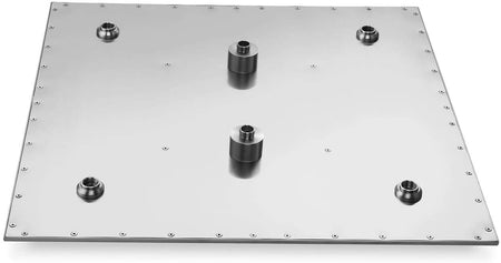 24inch LED Rain Shower Chrome Ceiling Mount 3 way touch digital  valve with 6 body jets - wonderland shower inc