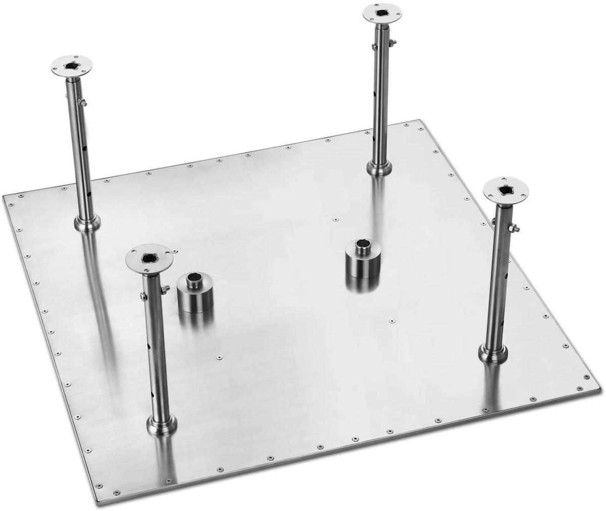 24inch LED Rain Shower Chrome Ceiling Mount 3 way touch digital  valve with 6 body jets - wonderland shower inc