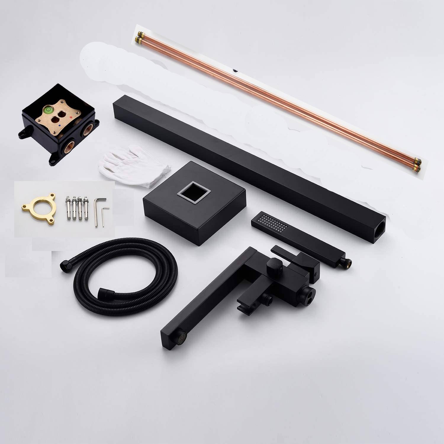 Matte Black Freestanding Single Handle Bathtub Faucet: Featuring a Handheld Sprayer for Added Convenience and Style - wonderland shower inc