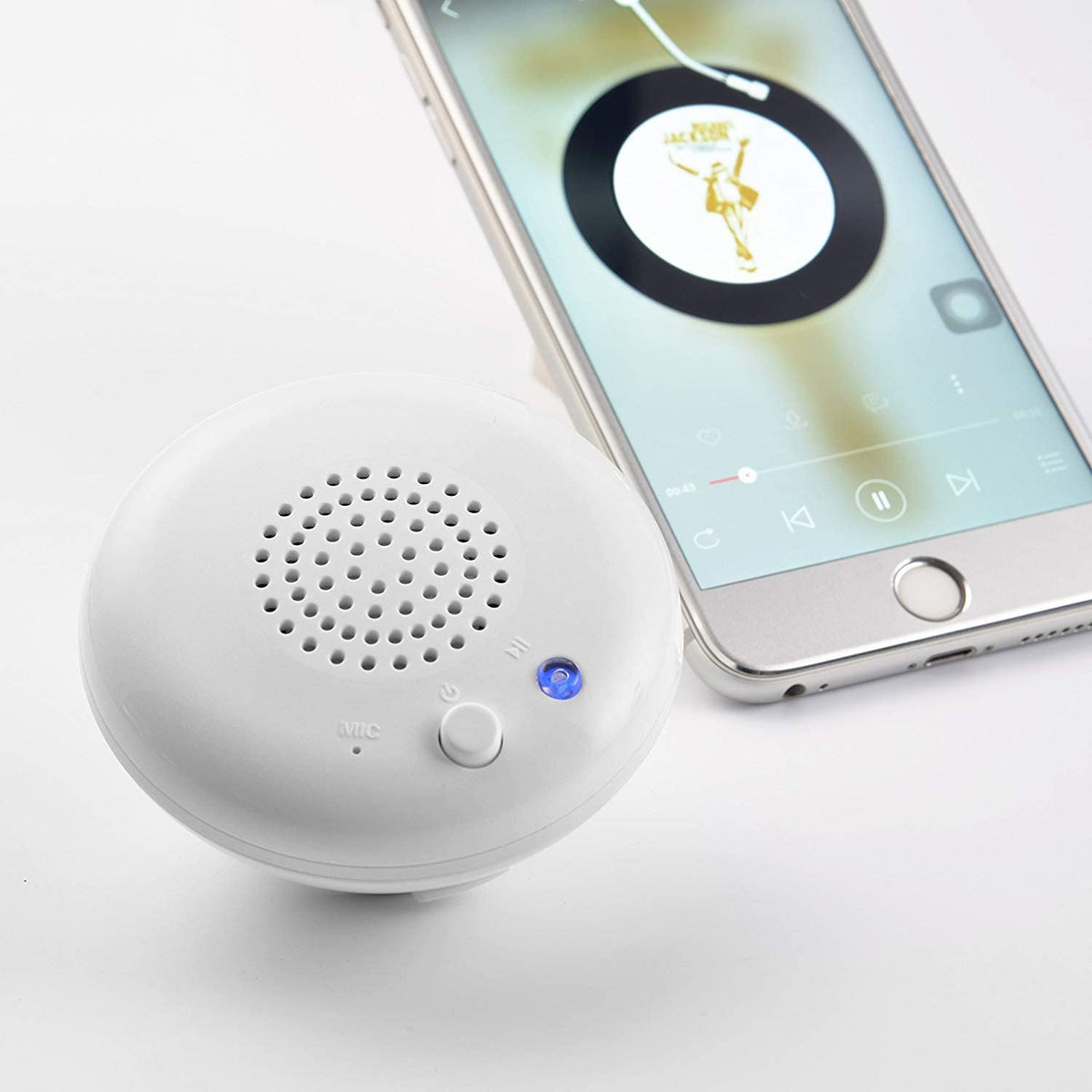 Chrome 8-inch Wireless Bluetooth Speaker Music Shower Head: Adjustable Shower Extension Arm with Lock Joints for Immersive Sound and Flexible Positioning - wonderland shower inc