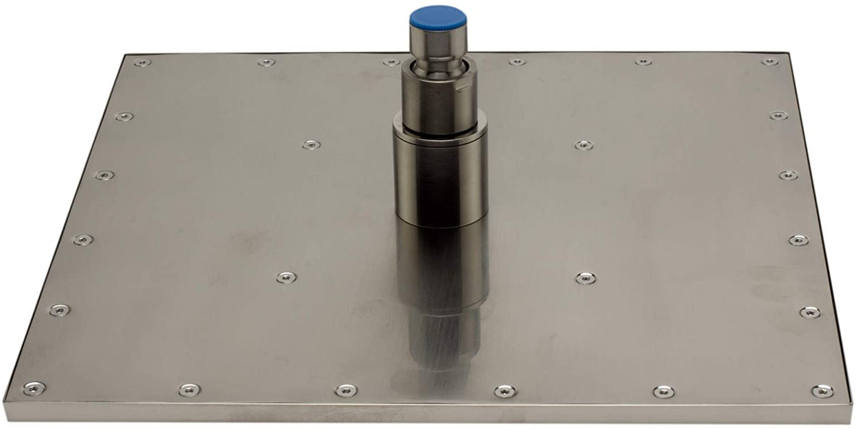 12-inch or 16-inch Brushed Nickel Brass Rainfall Shower Head: Featuring 3 LED Lights - wonderland shower inc