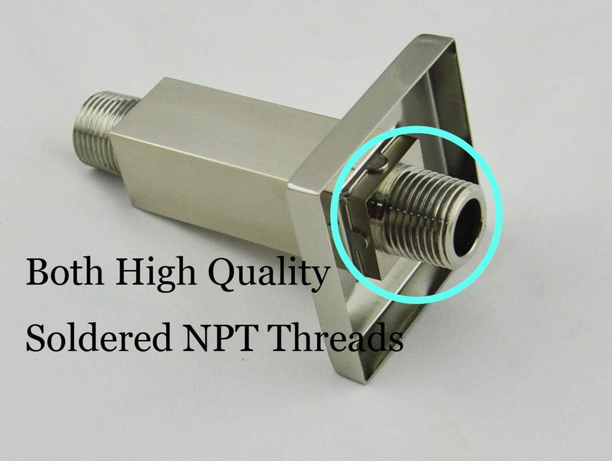 5inch  ceiling shower arm with flange - wonderland shower inc