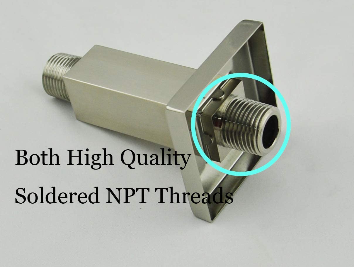 5inch  ceiling shower arm with flange - wonderland shower inc