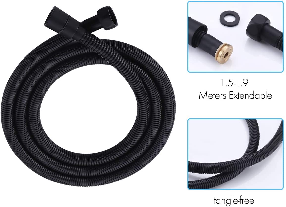 20inch 3 LED lights colors shower head matte black two way valve system - wonderland shower inc