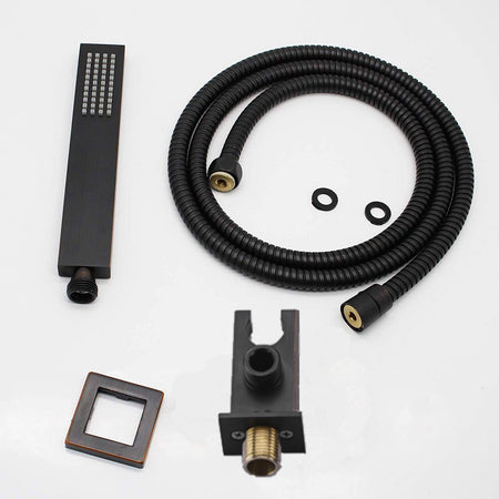 Oil Rubbed Bronze Wall-Mounted 3-Way Thermostatic Shower Faucet System with 6 Body Jets for Simultaneous and Independent Operation - wonderland shower inc