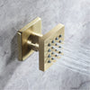 Brushed Gold 23x15 inch LED Music Shower Head with 4-Way Digital Display Thermostatic Shower Faucet for Individual and Combined Functionality - wonderland shower inc