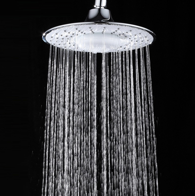 Chrome 8-inch Wireless Bluetooth Shower Head: 3-Way Brass Diverter and 4-inch Multifunction Shower Sprayer - wonderland shower inc