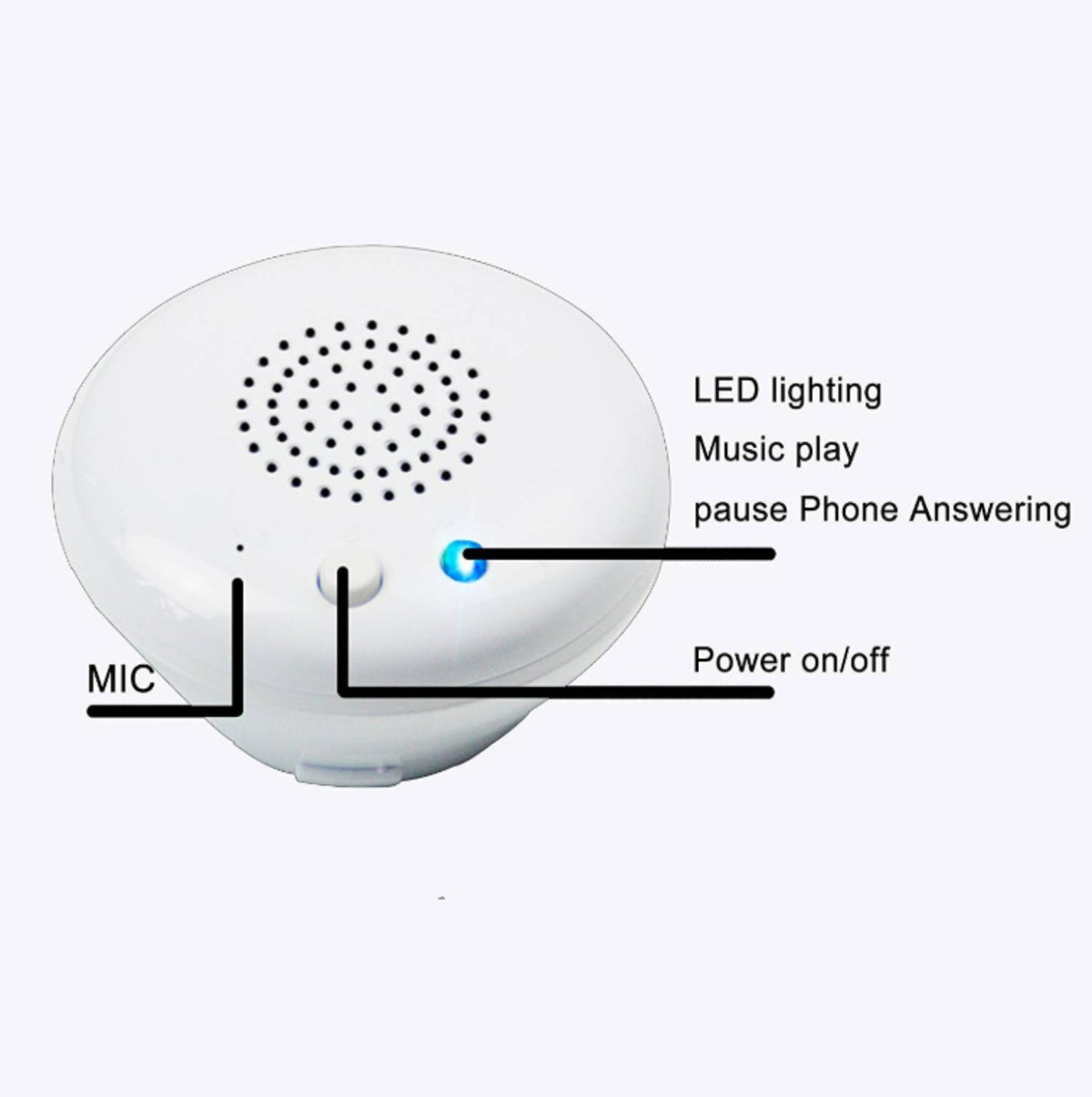 Chrome 8inch wireless music shower head system with single function rough in valve and 4inch handle sprayer - wonderland shower inc