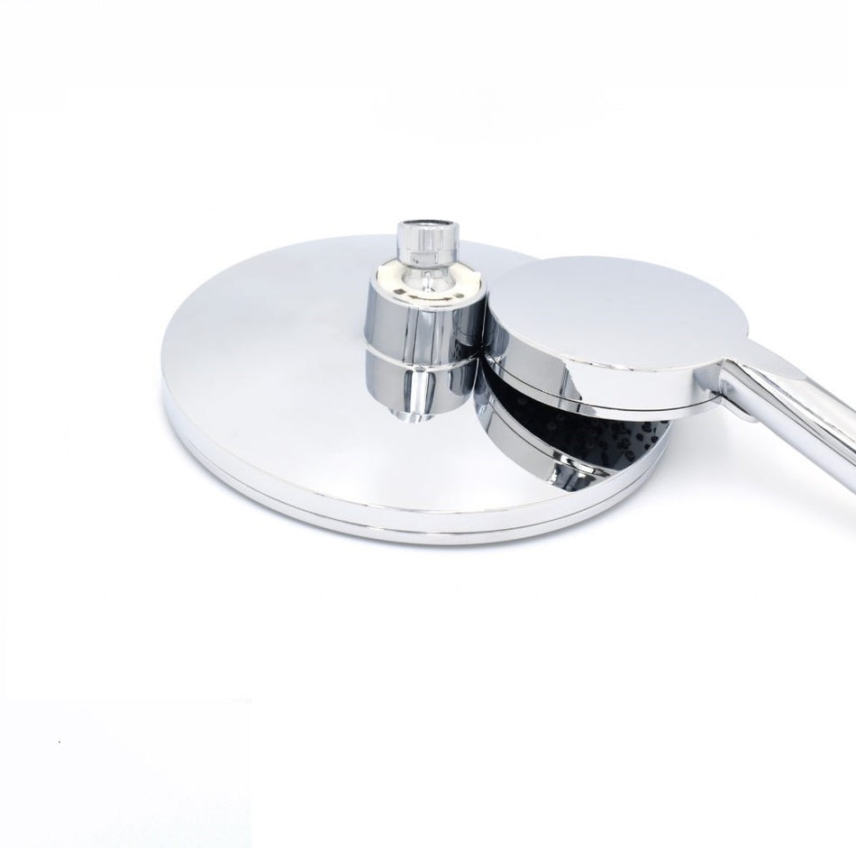 9'' chrome 3 way rainfall shower combo with 4'' luxurious handheld shower and rough-in mixer valve - wonderland shower inc