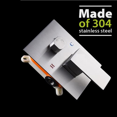 2 way brushed nickle rough in valve with trim - wonderland shower inc