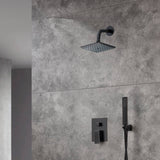 High Water Pressure Wall-Mounted Oil Rubbed Bronze 6-Inch Regular Shower Head with Handheld Shower: 2-Way Faucet System