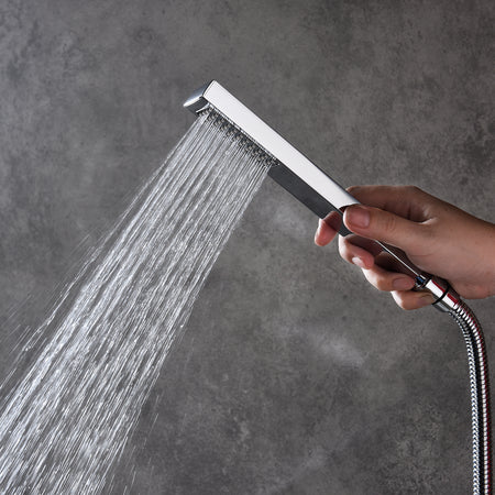 12-inch or 16-inch Rainfall 3 LED Colors Chrome Ceiling Mount 3-Way Thermostatic Shower System - Simultaneous and Individual Functionality - wonderland shower inc