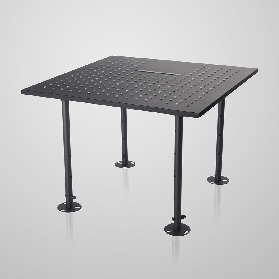 20inch matte black ceiling mount rainfall waterfall shower systems 3 way digital thermostatic valve