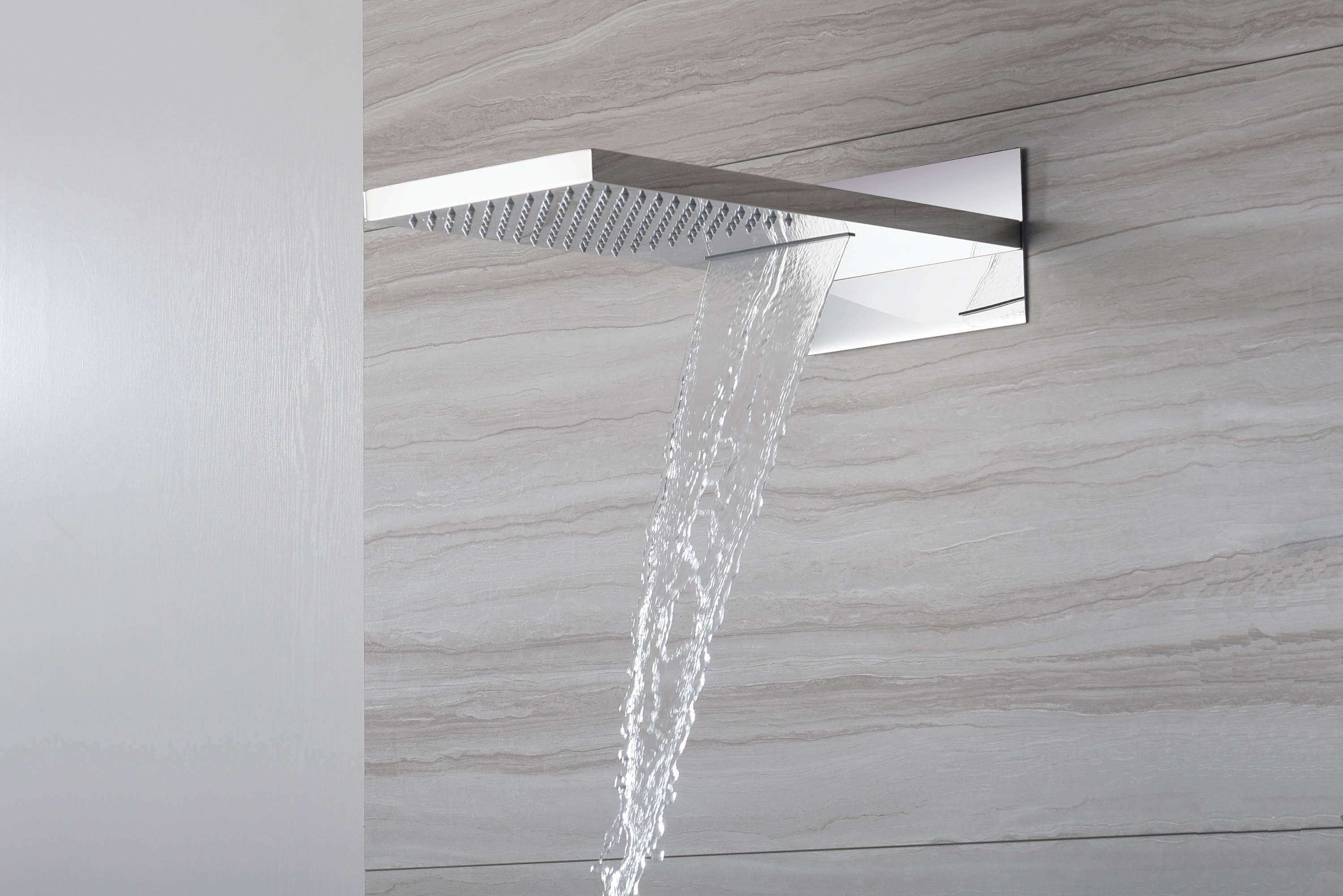 22" Chrome 3 way digital display valve Rain & Waterfall Shower Faucet - wonderland shower inc