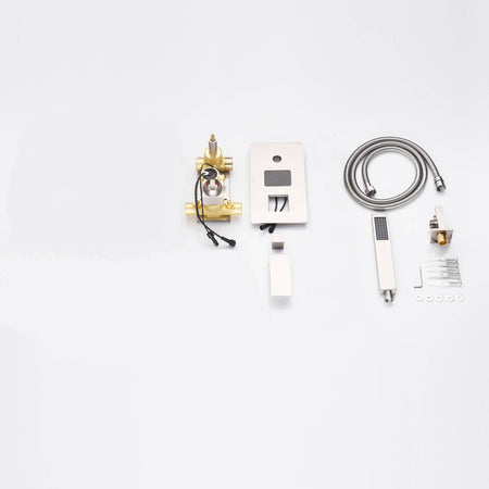 22" Chrome 3 way digital display valve Rain & Waterfall Shower Faucet - wonderland shower inc