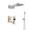22" Chrome 3 way digital display valve Rain & Waterfall Shower Faucet - wonderland shower inc