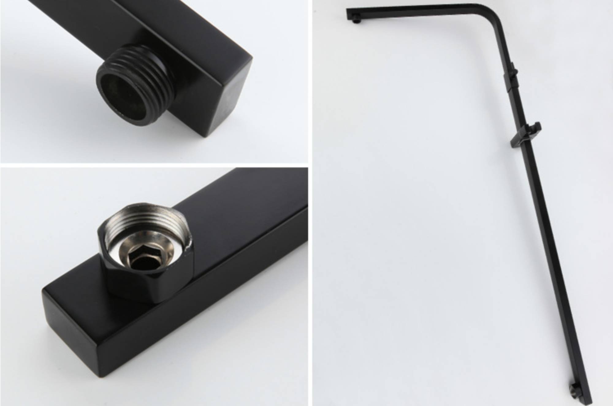 Matte Black Rain Shower Faucet Wall Mounted Bathtub Shower Hand Shower Mixer - wonderland shower inc