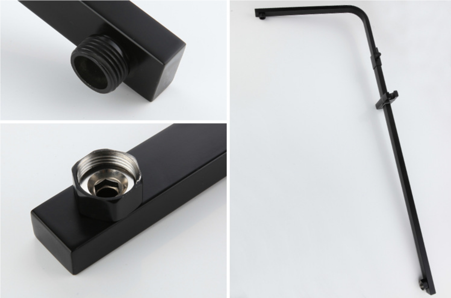 Matte Black Rain Shower Faucet Wall Mounted Bathtub Shower Hand Shower Mixer - wonderland shower inc